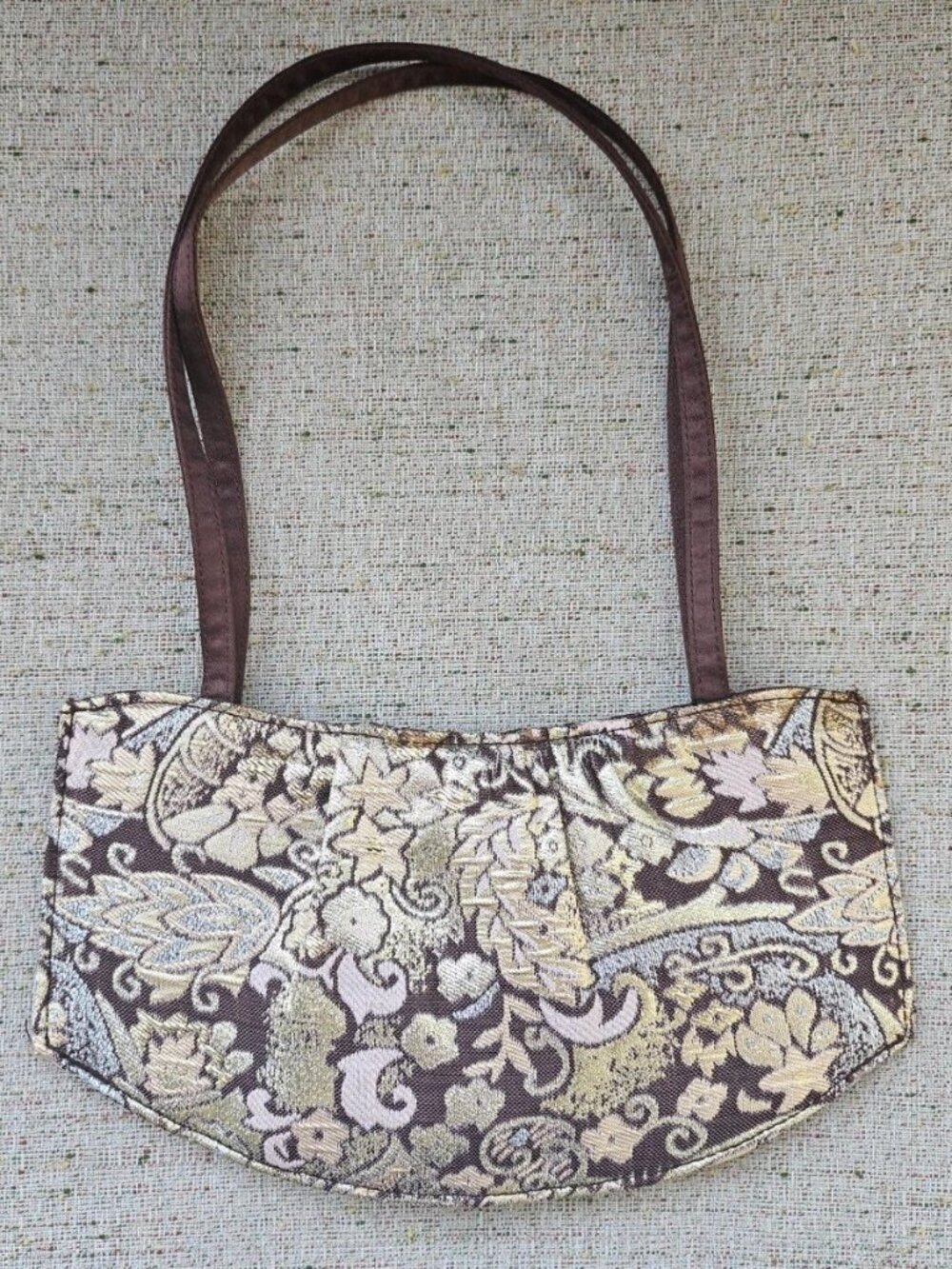 Victoria Secret Mini Purse Handbag Gold/Brown Tone Hand Purse Bag Clutch